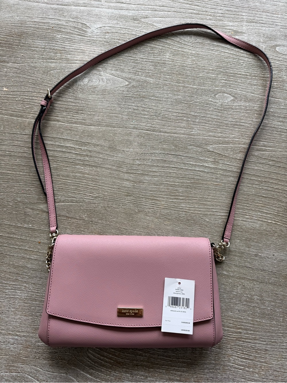 NWT Kate Spade Laurel Way Greer Crossbody Bag Dusty Peony